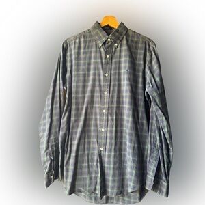 Authentic Polo Ralph Lauren Vintage Mens Long Sleeve Plaid Button Dress Shirt